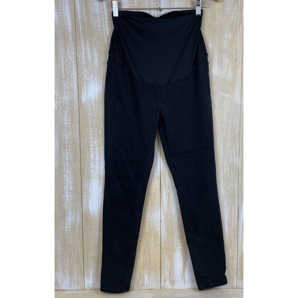 Madewell Women’s Size 27 Maternity Skinny Over-the-Belly Black Jeans